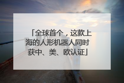全球首个，这款上海的人形机器人同时获中、美、欧认证